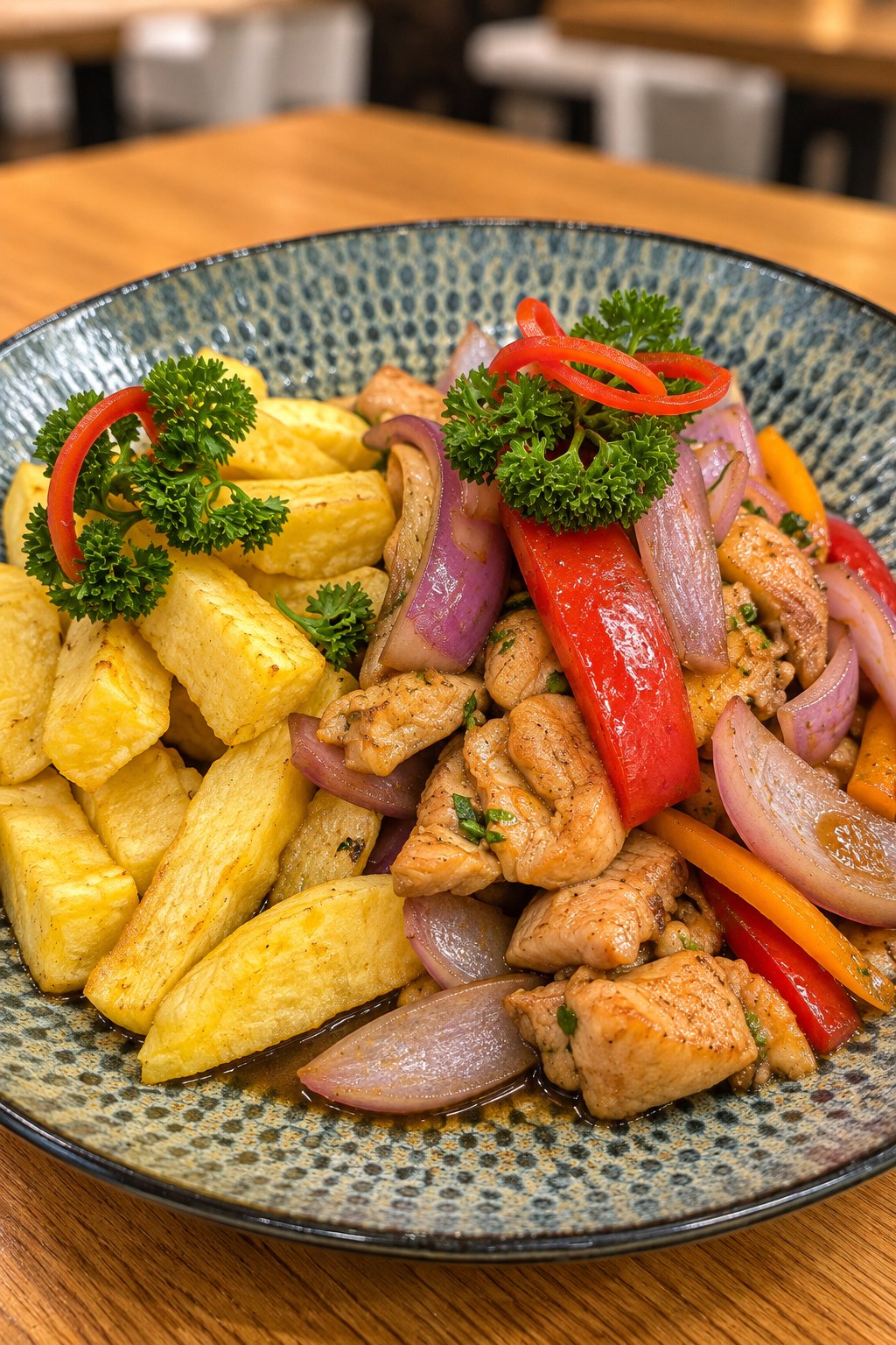 Pollo saltado